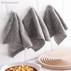 {MX} 10Pcs Bamboo Charcoal Thickened Absorbent Dishcloth Microfiber Cleaning Cloths Oil Resistant Wipes Kitchen Rags