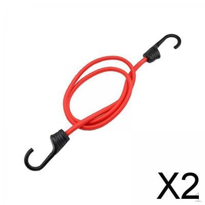 2x Bungee Cord, Cargo Rack Portable Multipurpose Luggage Rope Elastic Strap, for Cycling