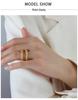 Brand European and American Inspired Versatile Double-Layer Hammered Tin Foil Ring - Non-Fading 18K Gold Titanium Steel Pinky Ring