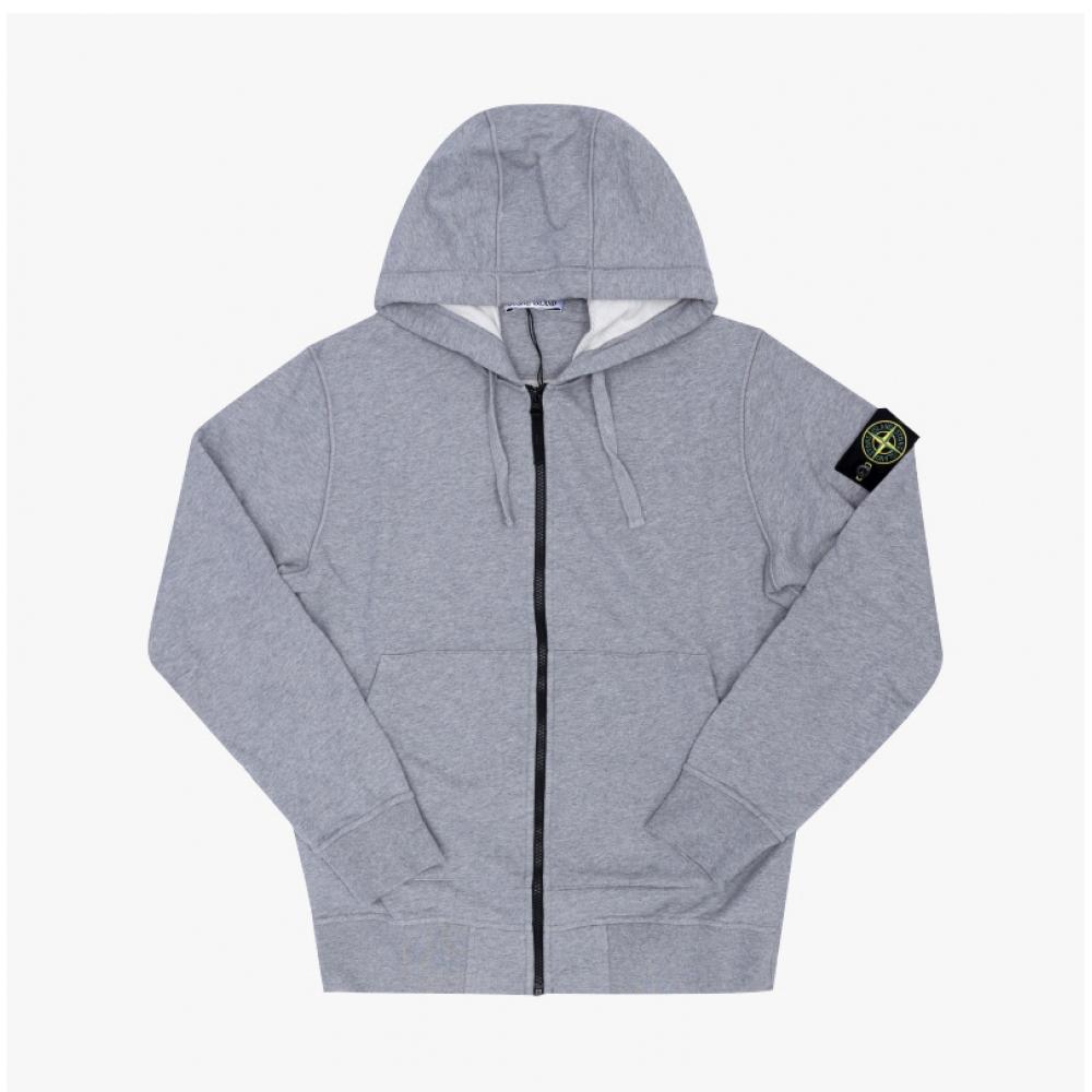 Мужская толстовка Stone Island с капюшоном и молнией, нашивка с логотипом S0m51 V0m64