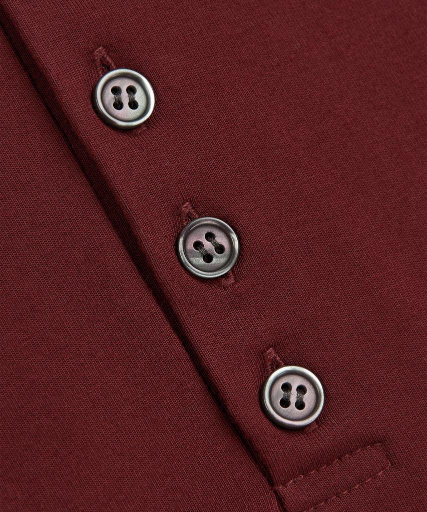 EXCONTAINER Henley Neck Hooded Long Sleeve (Burgundy)