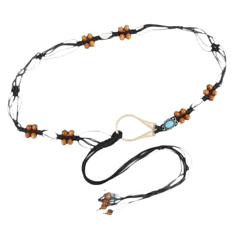 Bohemian Waist Belt Alloy Buckle Shell Waist Chain Women Waist Rope Decoration Dress Accessories Waistband