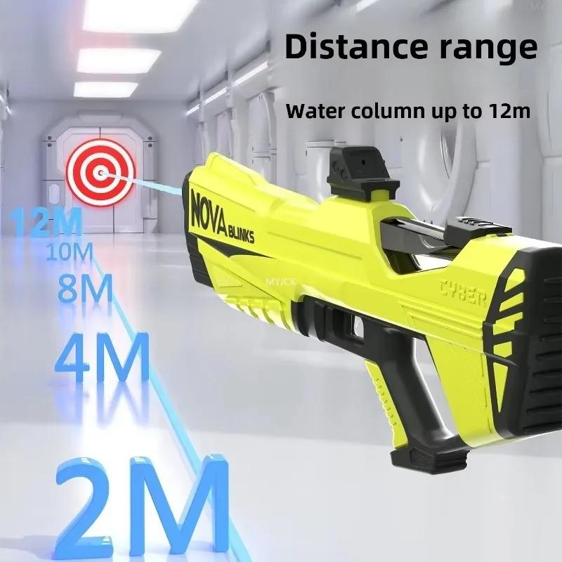 Electric continuous water gun fully automatic water absorption large capacity outdoor battles  summer water fights children toys
