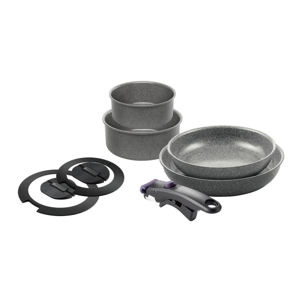 Ballarini Frying Pan Pot Made in with Detachable Induction Ceramic and Japanese "Vinci 7-Piece & Set, Italy" Handles, Compatible, Coating, PFAS-Free