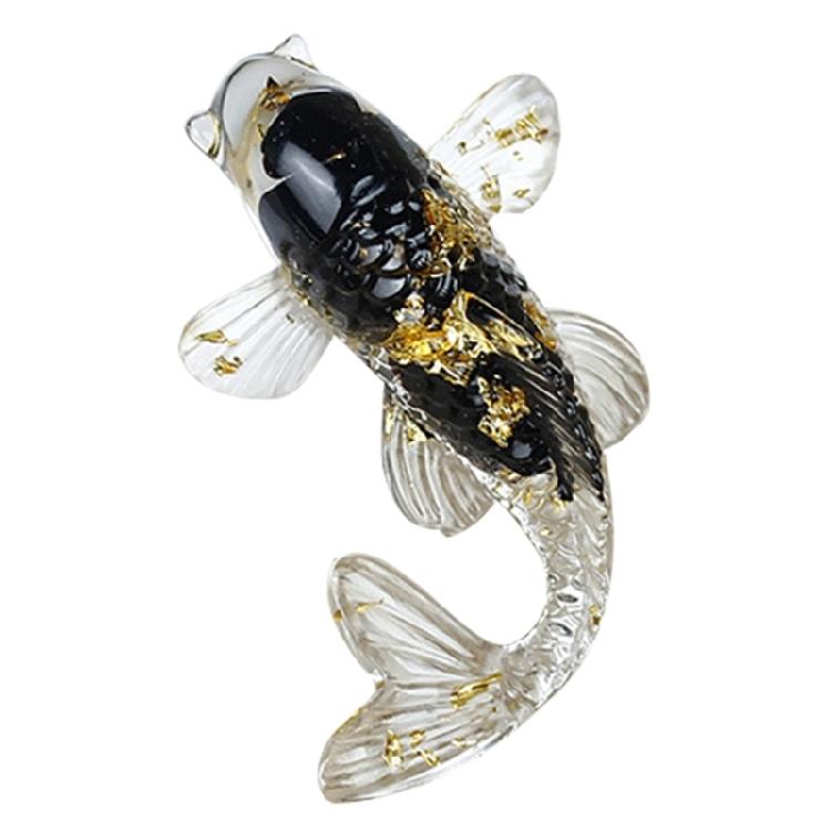 Natural Crystal Fish Mini Figurines Desktop Statue for Home Office Decorations