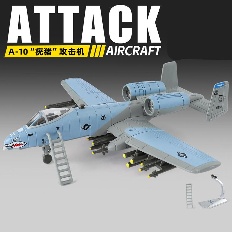 1:72 Legierung A-10 Warthog Strategischer Bomber Jäger Kampf Flugzeug Metall Angriffs Unterstützungs Flugzeug Flugzeug Modell Sound Licht Kinder Spielzeug