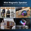 Portable Bluetooth-compatible Speaker LED Lighting Magnetic Speaker Mini Sound Box Phone Holder for Outdoor Travel Party