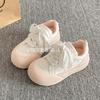 Student thick baseplate shoes women's 2025 new summer breathable little white shoes children ins trendy versatile bread shoes women