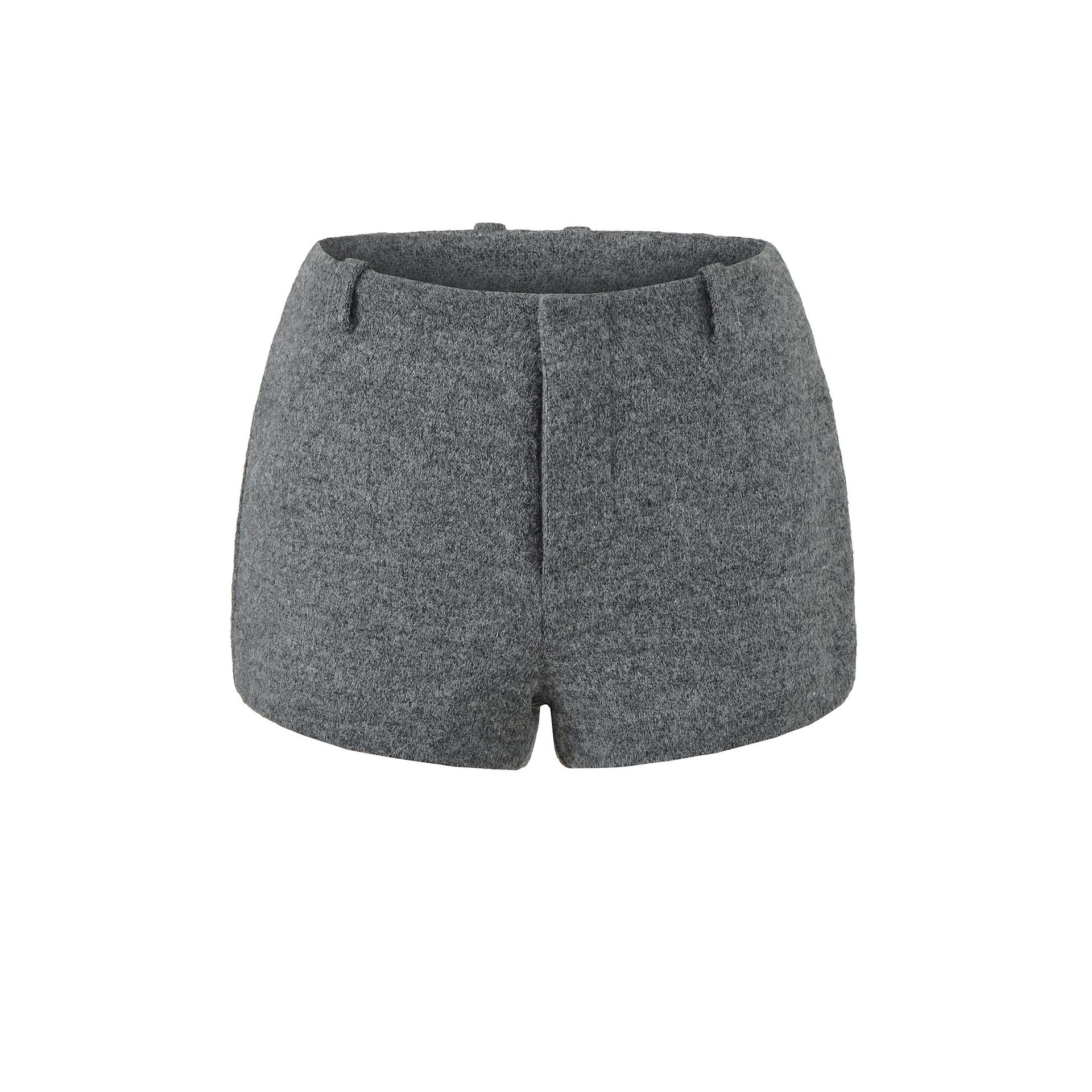 

2026 New American Spicy Girl A-line Bodycon Hot Pants: Thickened, Stretchy, Figure-Flattering, Three-Quarter Length, Slimming Shorts Medium темно-сірий
