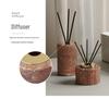 DecoTalk Wabi-sabi Red Travertine Bathroom Washbasin Set with Aromatherapy Tissue Box Tray