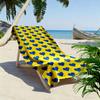 Blue Hearts on Yellow Background Beach towel quick-drying for travel outdoor sports jogging beach and swimming