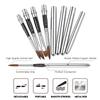 Kolinsky Sable Hair Round Watercolor Paint Brush Set of 4 - Portable Compact Artist Brushes with Pocket for Art, Gouache, Acrylic, and Oil Painting