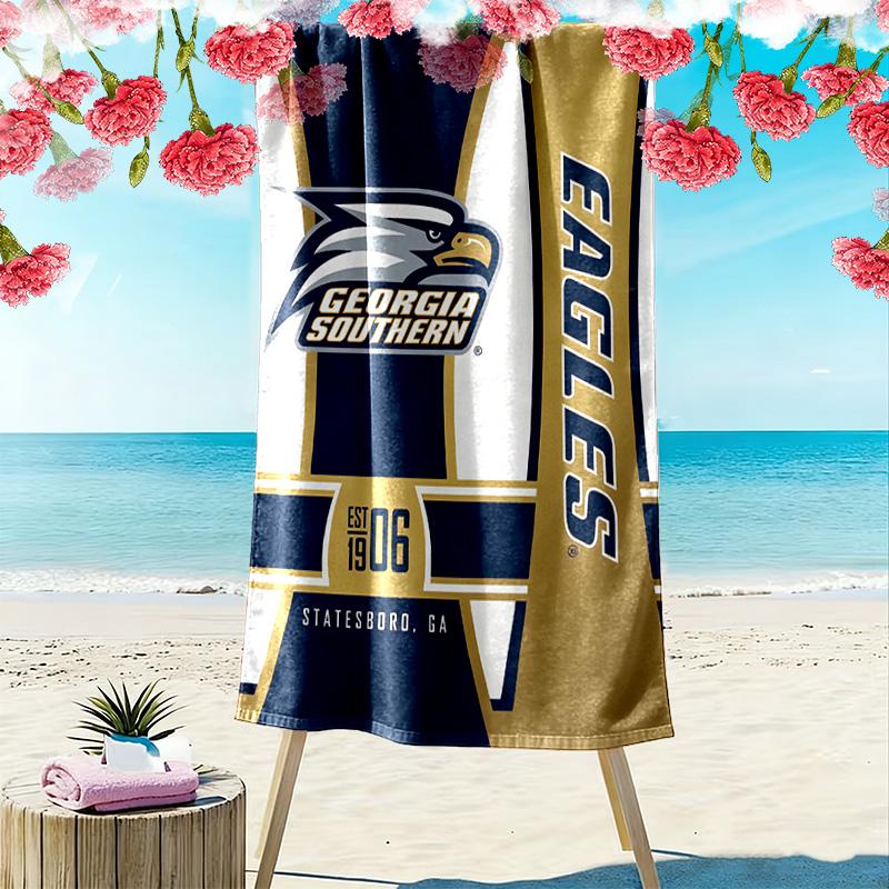 Georgia Southern Eagles Print Strandtuch, Großes Weiches Schnelltrocknendes Handtuch für Strand Camping Schwimmen