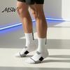 Outdoor Training Socks 1 Pair Men's Crew Socks, Moisture Wicking Athletic Running for Exercise Soft Workout Casual Thin Sports Gym Comfortable