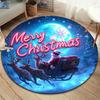 1pc Soft, Absorbent & Non-Slip Santa Claus and Night Round Rug, Perfect for Entryway, Living Room, Bedroom Decor, Machine Washable Flannel M