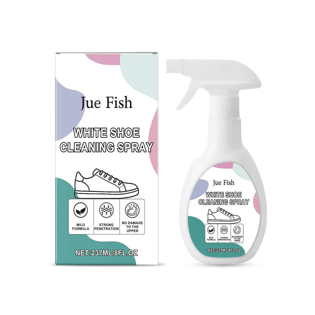 JUE FISH Portable White Shoe Cleaner and Anti-Yellowing Stain Remover