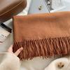 New solid color Maillard scarf women's winter high-end wool dopamine imitation cashmere scarf warm scarf