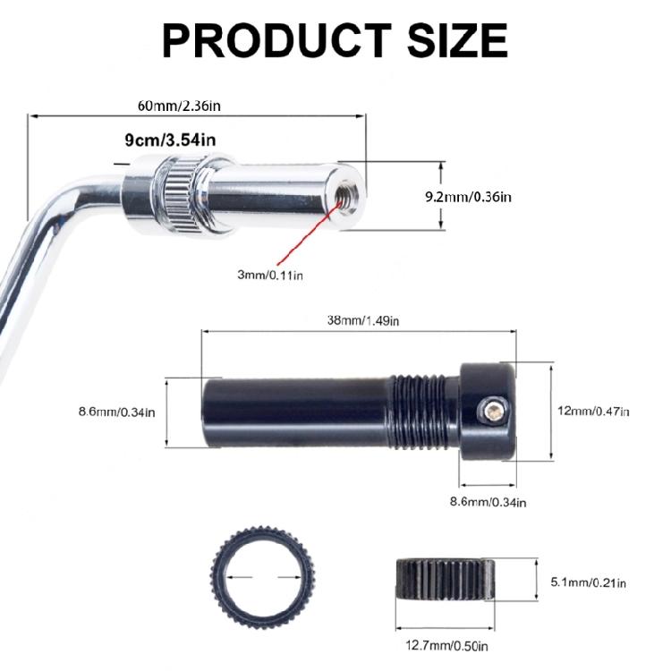 Professioneller 9mm Doppel-Tremolohebel Tremolo Stange Whammy Bar für Tremolosysteme E-Gitarre Zubehör Ersatzteile