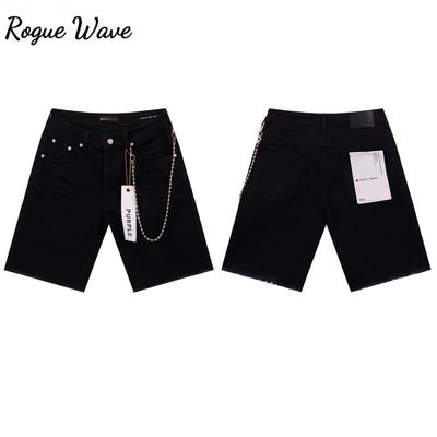 RogueWave Trendy Streetwear Ripped Luxury Clothing Men's Denim Knee Length Shorts Summer Solid Distressed Jeans