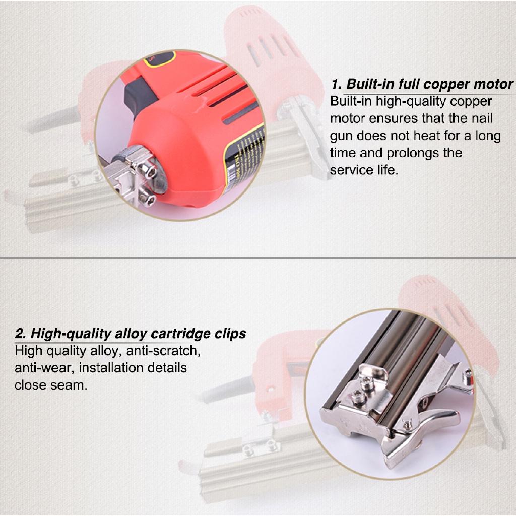 220V 1800W Electric Straight Staple Guns Framing Nailer Staple Gun 10-30 MM Straight Nail F15-F30