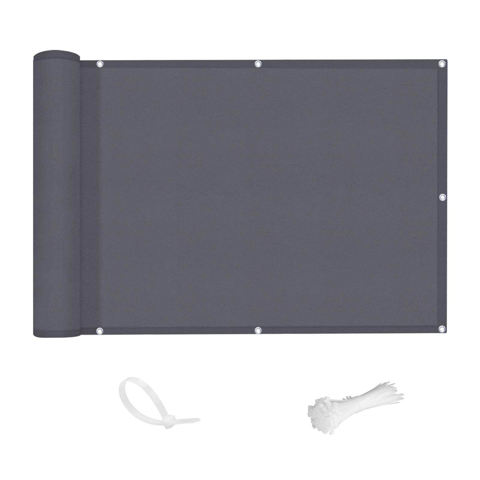 

Балконный экран для уединения, ограждение, патио, водонепроницаемая ткань для защиты от ультрафиолета, 70%, щит, тент для палубы, парус, сад, крыльцо, бассейн, декор 70x300cm темно серый