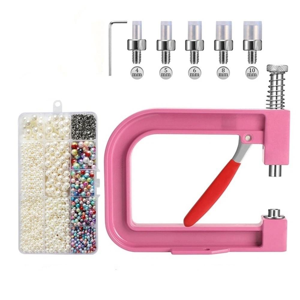 Professional Pearl Handmade Setting Machine Portable Bead Setting Tool Dresses Earrings розовый