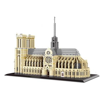 World Architecture Building Blocks Notre Dame Paris Model Church Bricks Toys for Children Gifts