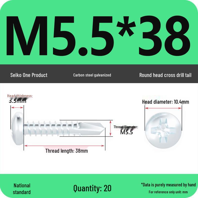 National Standard Hardened Galvanized Phillips Self-Drilling Self-Tapping Screws for Sheet Metal