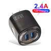 Dual 2-Port USB Mobile Charger 2.4A - US & EU Travel Adapter