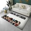 Kpop B-BTS Fashion Group Star Carpet Rug for Playroom Bedroom Living Room Sofa Home Decor,kids Area Rug Non-slip Floor Mat