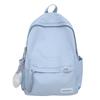 Schoolbag Solid Color Korean Edition Japanese School Bag College Student Simple Fashion Design Backpack Large Capacity Computer Travel Backpack