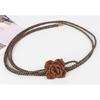 Stylish Handwoven Flower Selfknotted Waistband for Women Seeking Personalizing Retro Fashion Bohemian Waist Rope