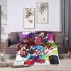 Blanket Decorative FNF Bad Time Trio Friday Night Funkin Throw Blanket  Flannel Bedspread For Home Decor Graphic Sofa Bed Cover