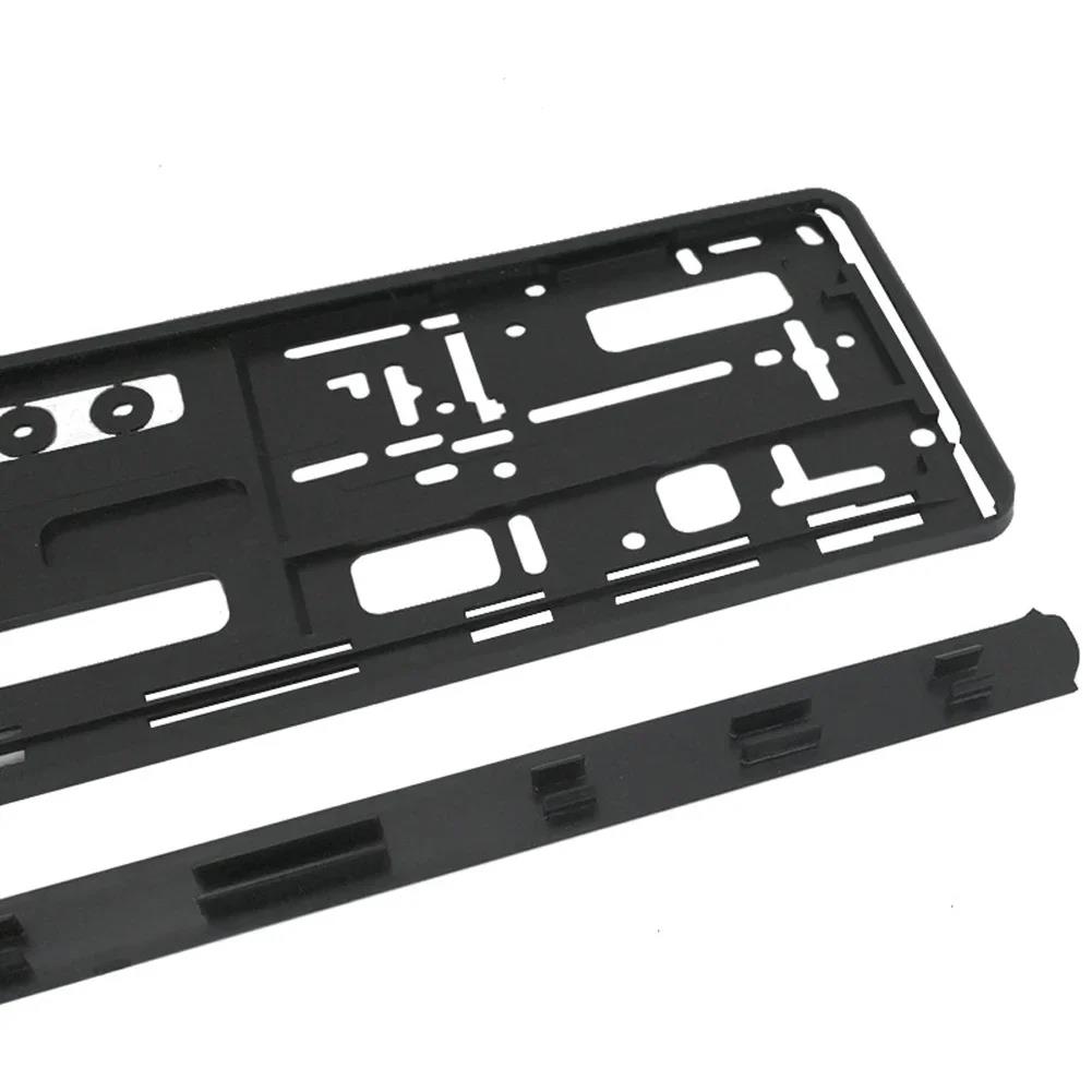 2Pcs Black Car Licence Plate Holder Bracket EU Standard Frame Anti-corrosion Waterproof Mount Auto Accessories Durable Accessory License Plate Covers