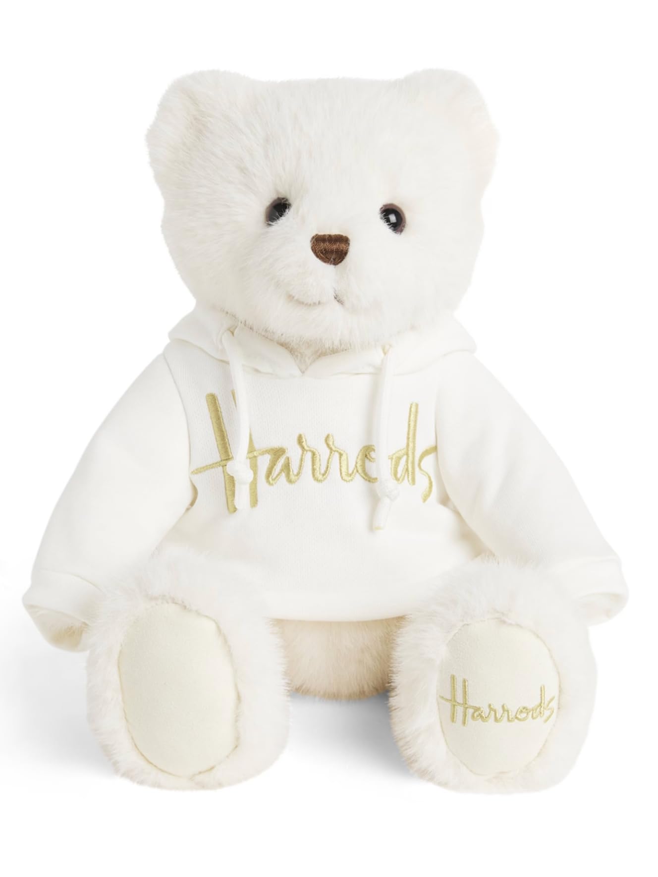 

Authentic Harrods Henry Bear White Logo Teddy Bear Plush Toy, 29cm [Parallel Import]