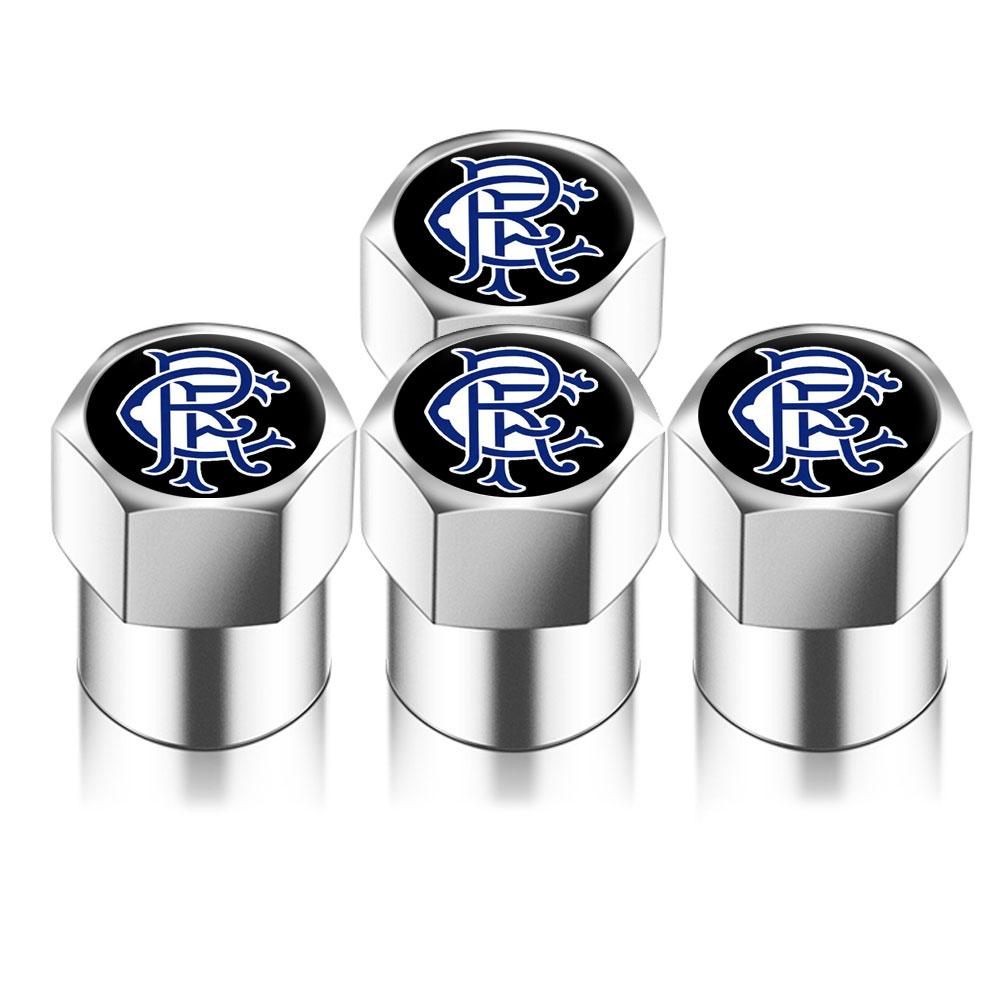 

4 ШТ. Колпачки для воздушных клапанов шин колес автомобиля футбольного клуба, наклейки на автомобиль для авто, внедорожников, грузовиков, универсальные наклейки, аксессуары, сувенирный подарок для мужчин, женщин серебряный