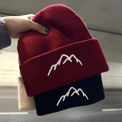 Wollhut Damen Herbst und Winter Neu Einfarbig Kältehut Warm und Kältehut Herren Trendiger Strickhut