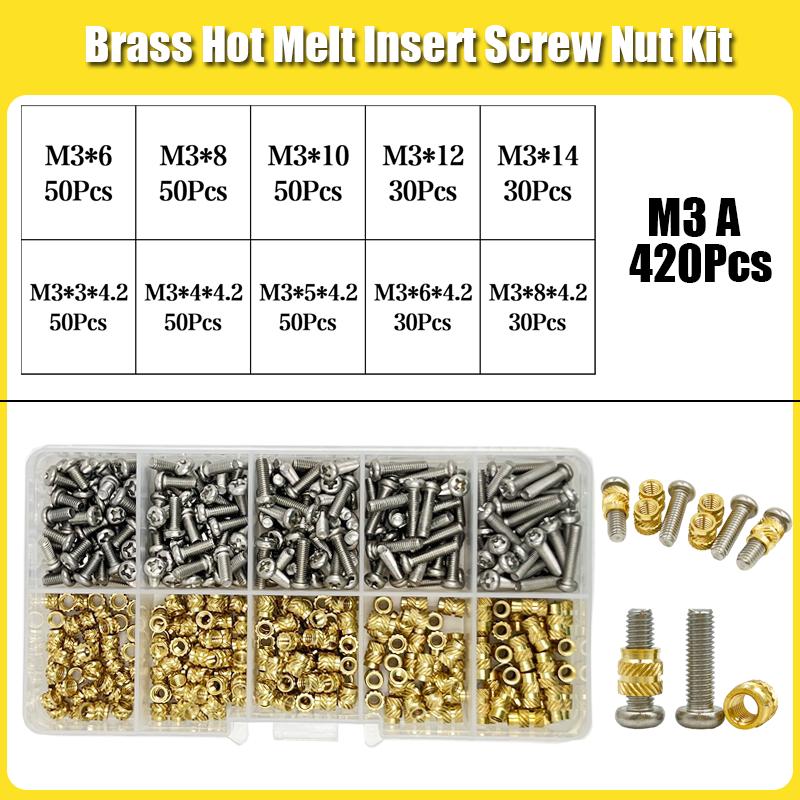 Wärmeeinsatzmutter Edelstahlschraube TS100 Lötkolbenspitze Einsatz Innengewinde Kopf Messing Heißschmelzeinsatz Muttern Bolzen Einsetzen