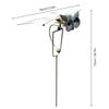 Owl Wind Chime Iron Wing Flapping Eagle Wind Sway Spinner Life-Like Weather Resistant Sunflower Garden Stake Decoration
