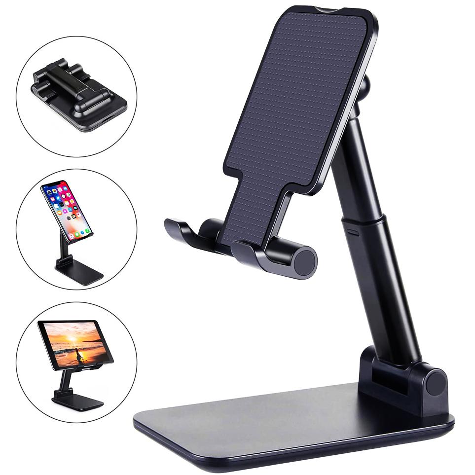 2022 Metal Desktop Tablet Holder Table Cell Foldable Extend Support Desk Mobile Phone Holder Stand For iPhone iPad Adjustable