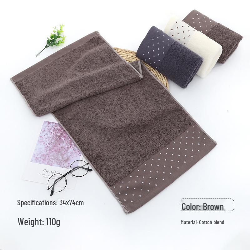 Embroidery Men's Face Towel - Soft & Thickened Cotton for Home Use, Customizable Gift