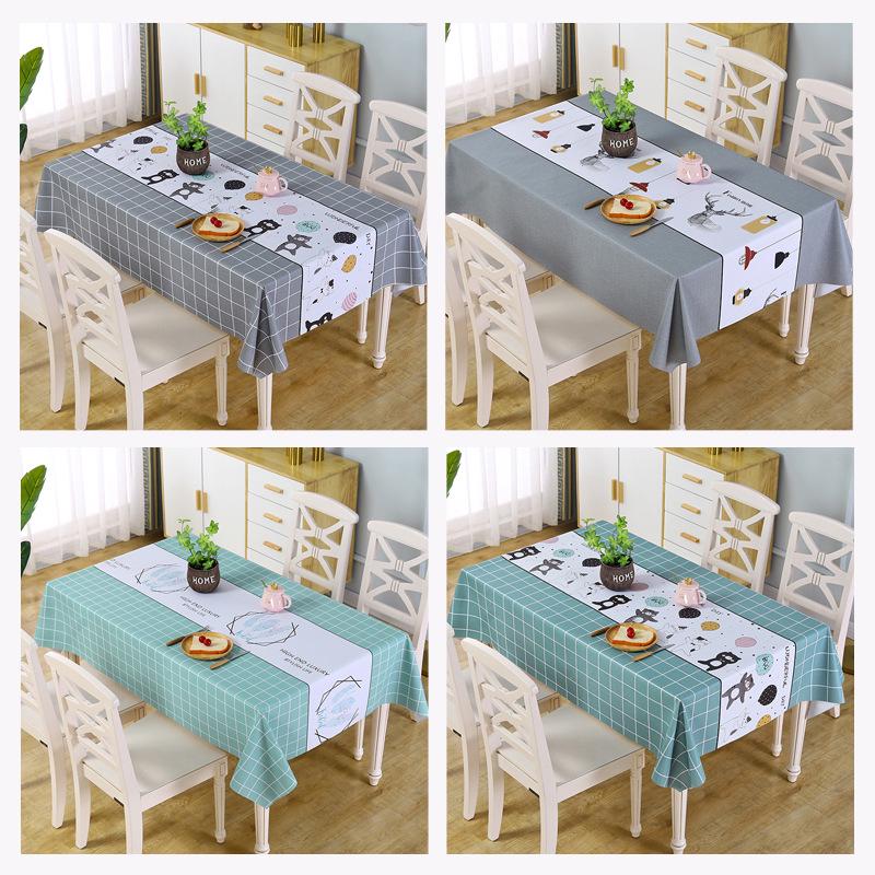 מפת שולחן משובצת PVC עמידה למים: משטח שולחן עמיד בפני כוויות, רחיץ, עמיד בשמן ולכלוך עבור שולחנות קפה ומעונות.