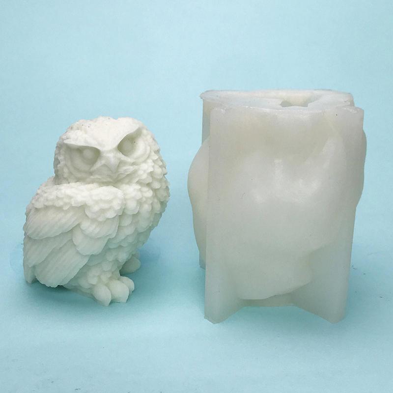 Силиконовые формы сова 3D Легко извлекаемые Форма для свечей и мыла сова Силиконовая форма сова Для шоколада Конфет Торта Декор Свечи Мыла Глины United States