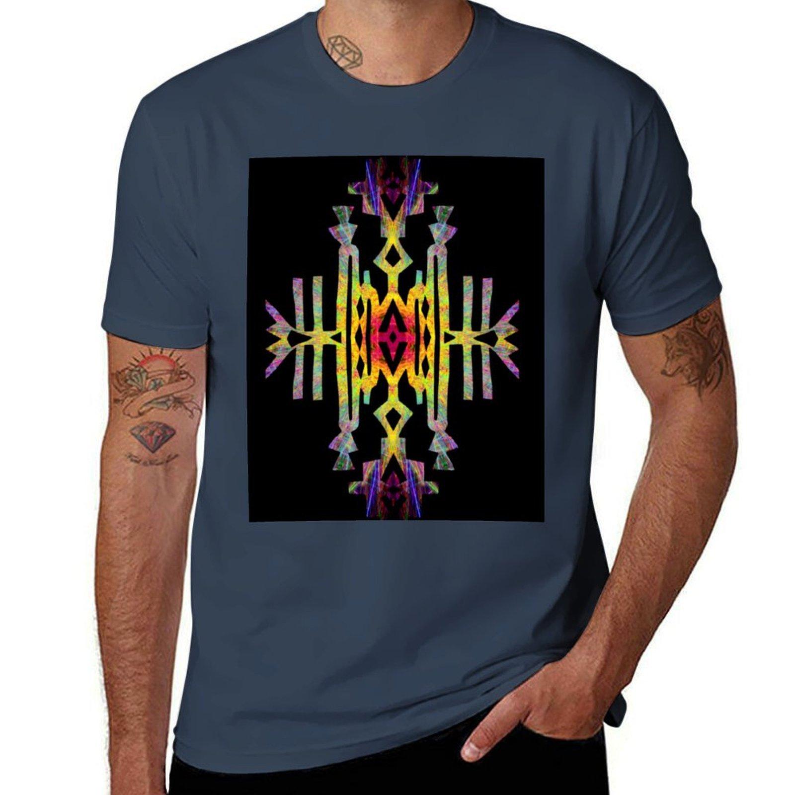 Native Geometric Star TShirt Odor Resistant Short Sleeve Top S