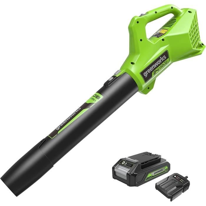 Souffleur à Batterie - Greenworks - G24ABIIK2 - 145 km/h - 24V - Compact et Léger