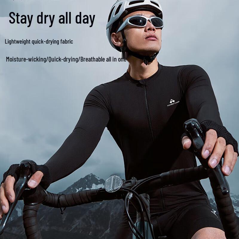 Pioneer Camp Men s High-Elastic Slim-Fit Cycling Quick-Dry Long Sleeve Shirt L