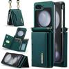 Crossbody Wallet Cards Solt Leather Case For Samsung Galaxy Z Flip 7 FE 6 5 4 5G Flip5 Long Rope Bag Pocket Purse Lanyard Cover