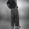Men's 2022 Spring Loose Plaid Sweatpants – Street Vibe, All-Match, Straight-Fit.