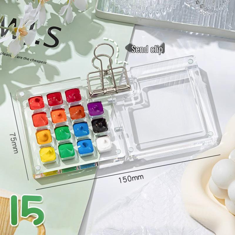 Tragbare Reise-Aquarell- und Acrylfarbpalette