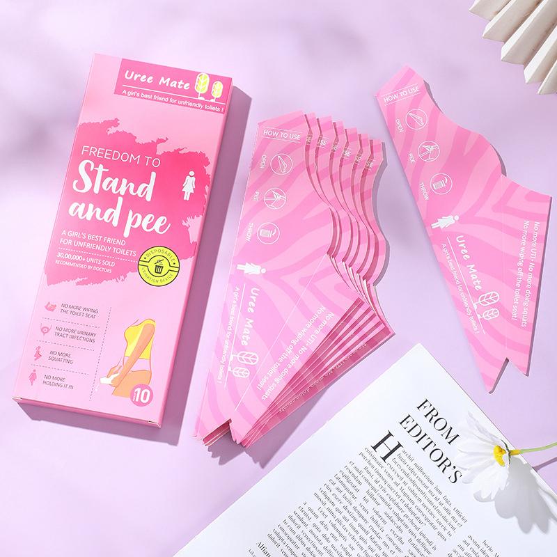 10Pcs Disposable Female Urination Device Women Urinal Funnel For Pregnant Travel Camping Outdoor Portable Standing Pee Paper Cup